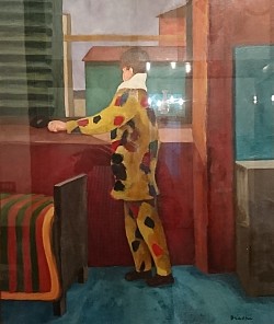 Arlecchino malato - Olio su tela