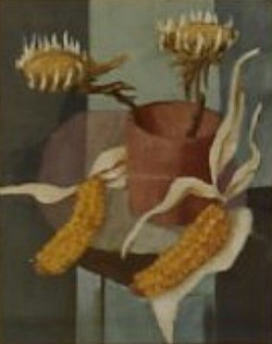 Girasoli e pannocchie - Olio su tela