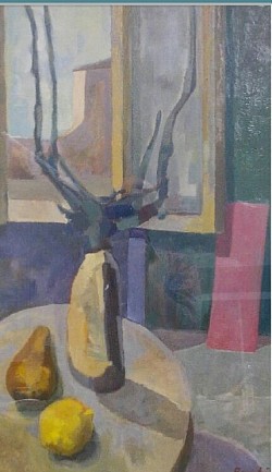 Composizione d'interno - Olio su tavola   1955